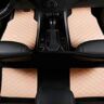 JDGEU 4 Stuks Lederen Auto Vloermatten Voor Hyundai Genesis GV70 2023, Waterdichte Voor Achter Volledige Set Auto Tapijten Auto Tapijt Accessoires Interieur,Beige