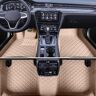 AIRAU Lederen Vloermatten voor Cadillac LYRIQ 2022-2023, Volledig Dekking All Weather Waterdicht Antislip Auto Tapijten Interieur Bescherming Accessoires,E/Beige