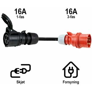 Besen Adapter Blå Cee 16a (216-6) Til Rød Cee 16a (416-6)