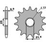 PBR Roda dentada de aço padrão 565 - 520