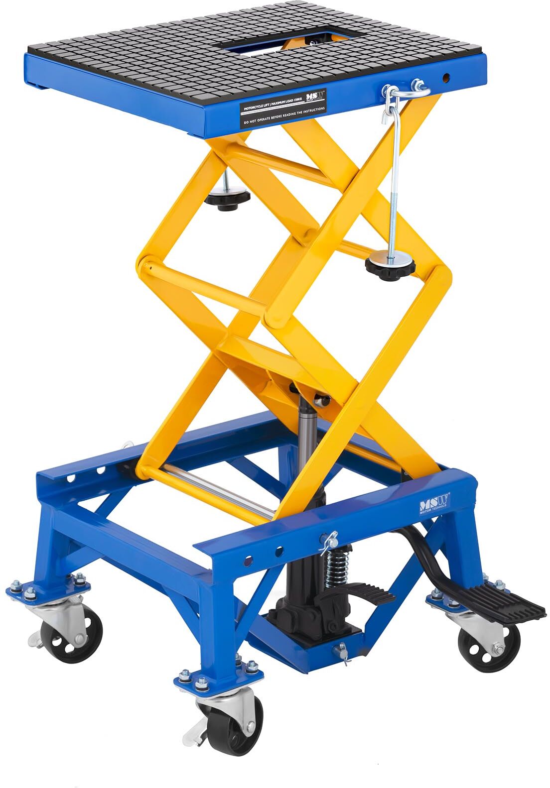 MSW Elevador tesoura - 150 kg - 34-92,5 cm - rodas MSW-MHB-150-PRO