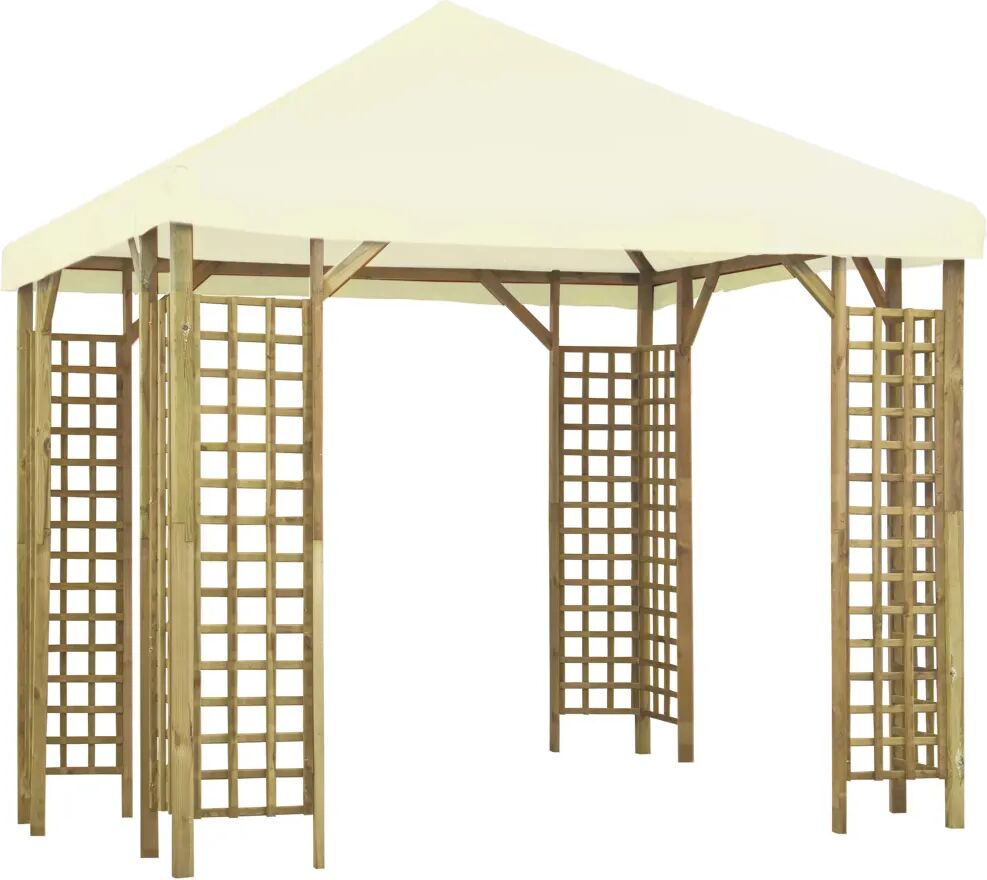 vidaXL Gazebo 3x3 m branco creme