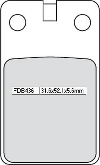 FERODO Revestimento de freio FDB 436 Platina