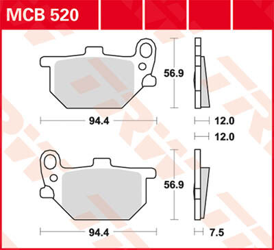 TRW Lucas Freio pastilha MCB520