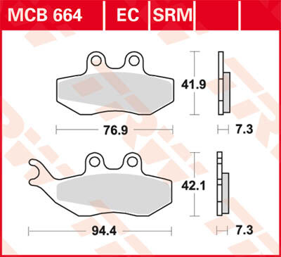 TRW Lucas Freio pastilha MCB664