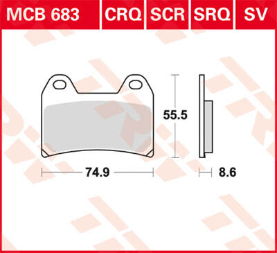 TRW Lucas Freio pastilha MCB683