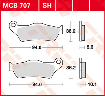 TRW Lucas Freio pastilha MCB707