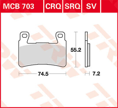 TRW Lucas Freio pastilha MCB703