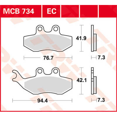 TRW Lucas Freio pastilha MCB734