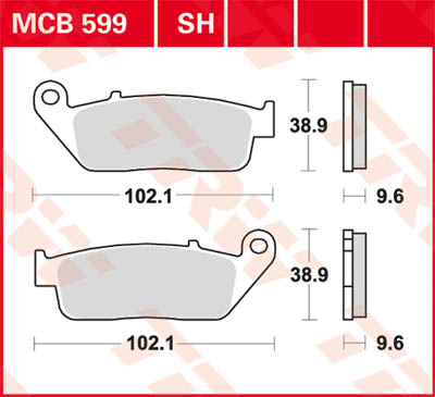 TRW Lucas Sintered forro MCB599SH