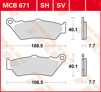 TRW Lucas Sintered forro MCB671SV