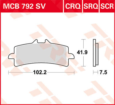 TRW Lucas Sintered forro MCB792SV