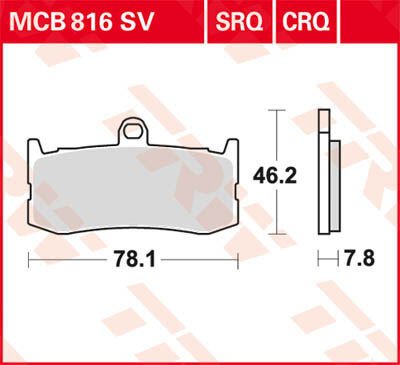 TRW Lucas Sintered forro MCB816SV