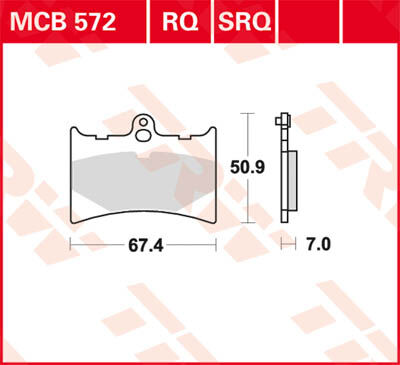 TRW Lucas Racing borracha MCB572RQ