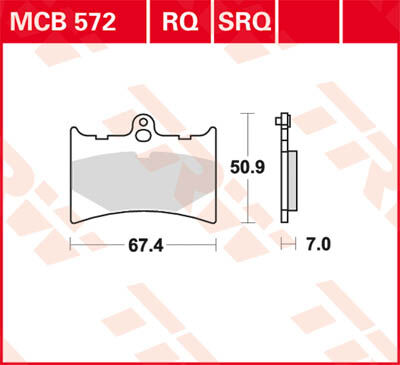 TRW Lucas Racing superfície MCB572SRQ