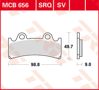 TRW Lucas Racing superfície MCB656SRQ