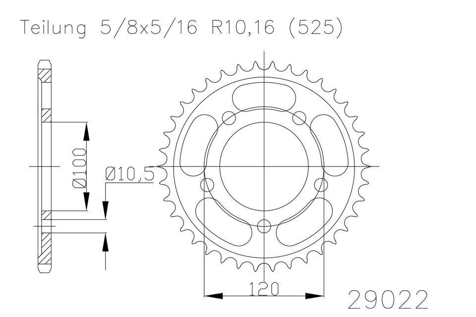 ESJOT Sprocket, 44 dentes