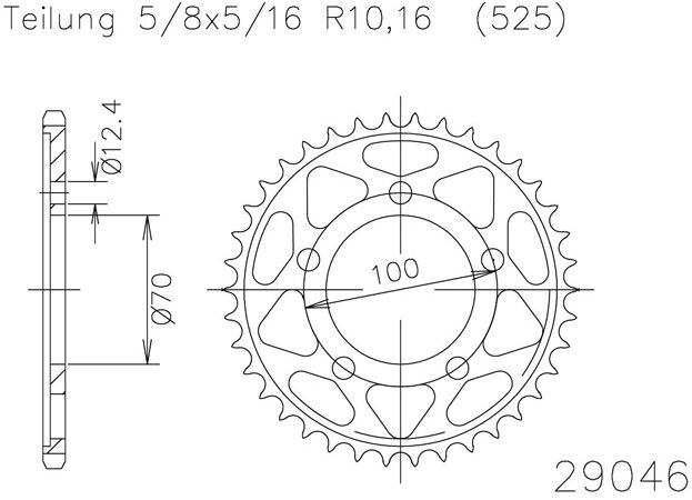 ESJOT Sprocket, 46 dentes