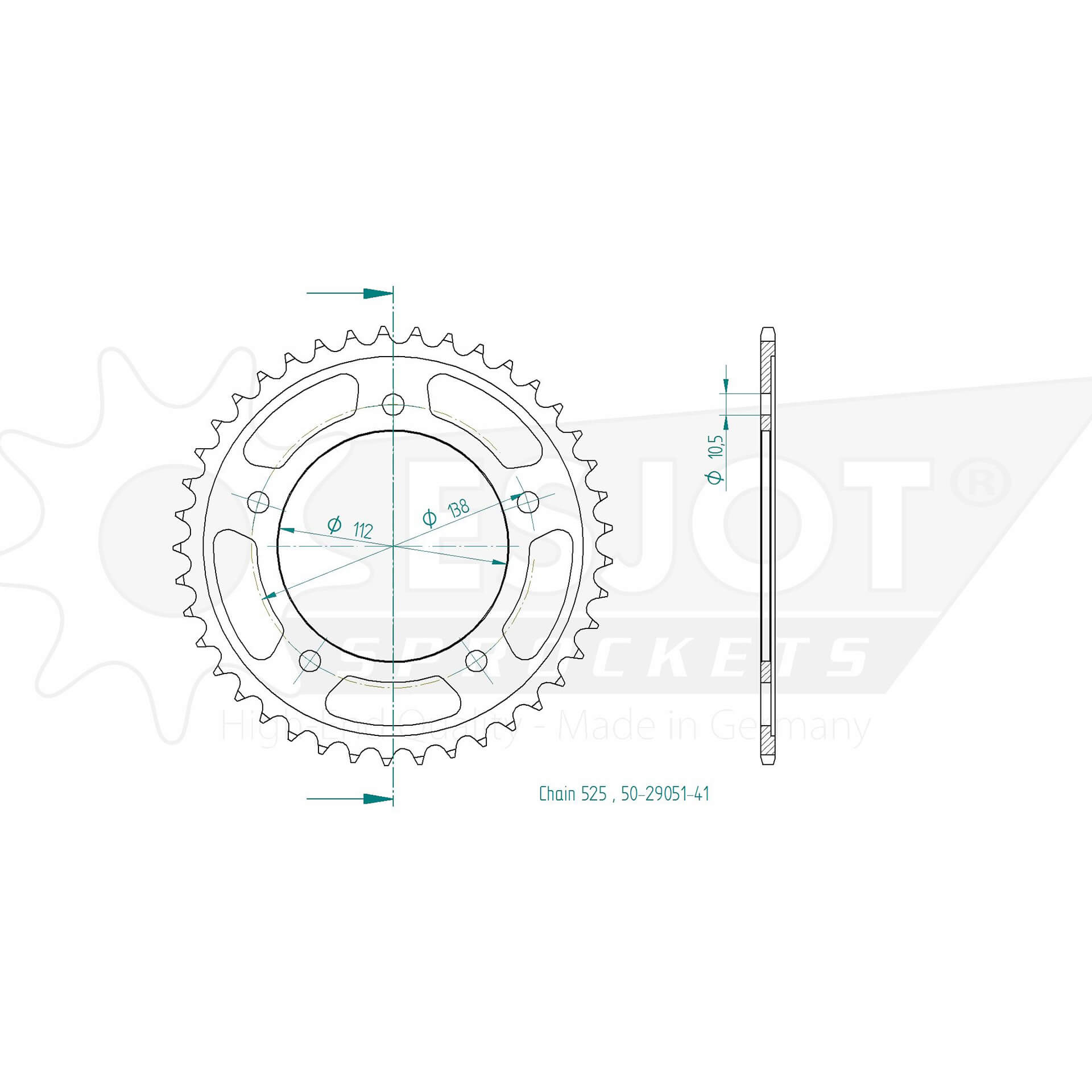 ESJOT Sprocket, 41 dentes