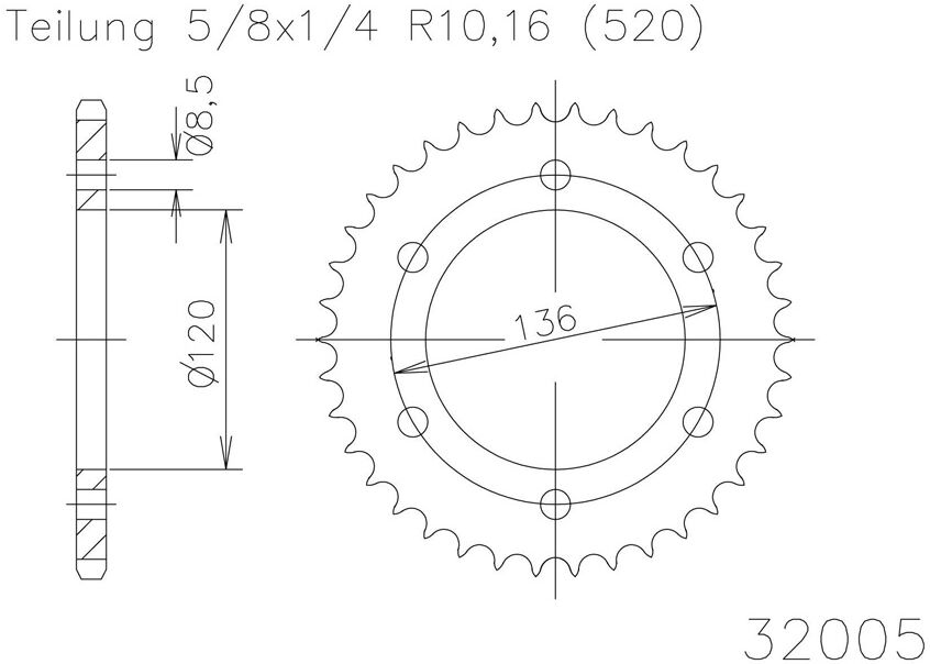 ESJOT Sprocket, 39 dentes