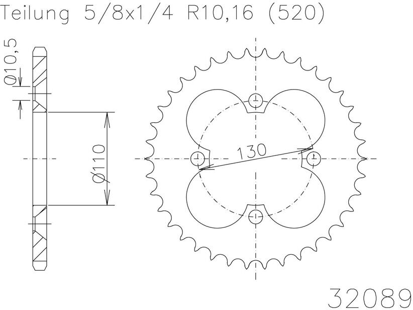 ESJOT Sprocket, 39 dentes