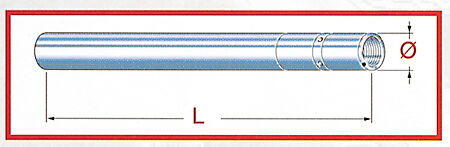 TAROZZI tubo de garfo Ducati TS 175