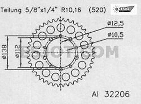 ESJOT Sprocket, 44 dentes