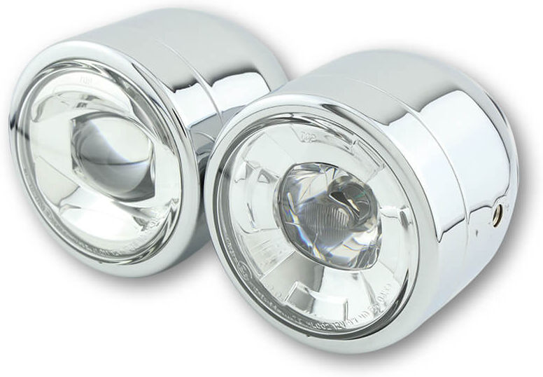 SHIN YO Farol LED  TWIN, cromado, montagem lateral