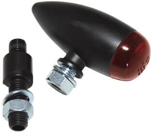 HIGHSIDER Luz traseira DE LED  MICRO-BULLET, preto, vermelho