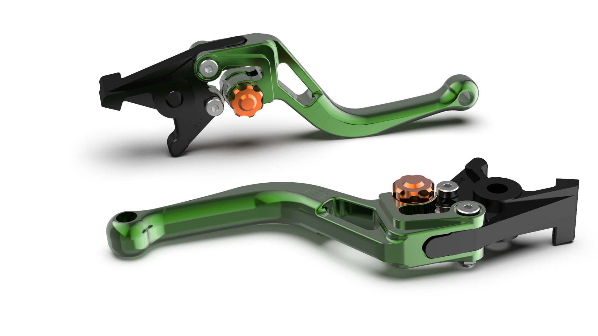 LSL Embreagem alavanca BOW para Brembo 16 RCS, L37R, curto, verde/laranja