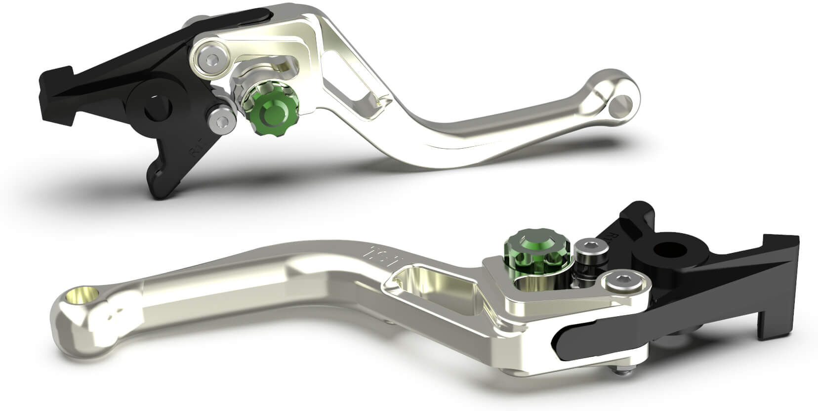 LSL Embreagem alavanca BOW para Brembo 16 RCS, L37R, curto, prata/verde