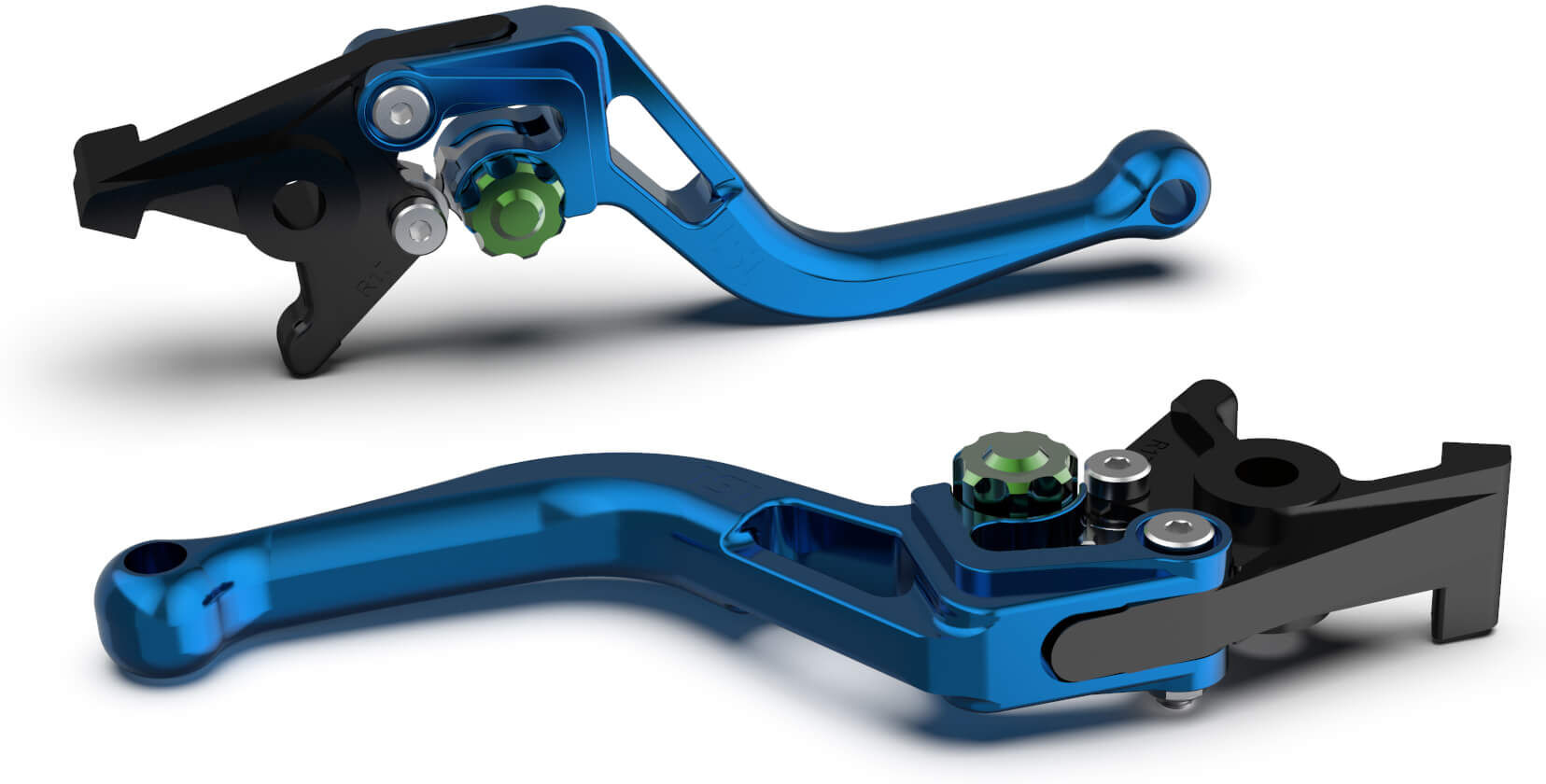 LSL Curva da alavanca de freio  PARA Brembo 15/17/19 RCS, R37R, curto, azul/verde