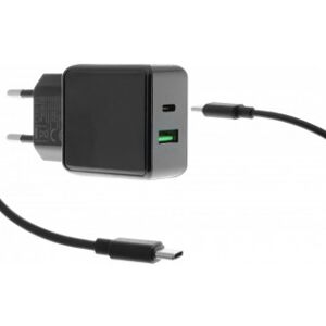 Insmat Väggadapter Med Usb Type-C-Kabel, Svart