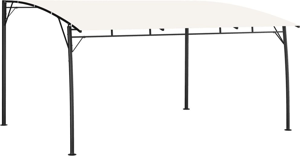 vidaXL Záhradná tieniaca markíza 4x3x2,55 m, krémová