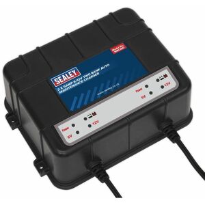 Two Bank 6/12V 10A (2 x 5A) Auto Maintenance Charger MBC250 - Sealey