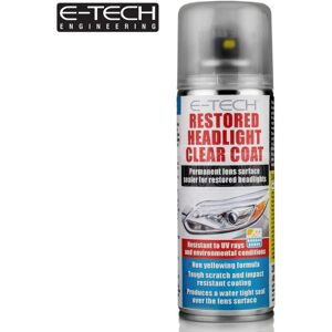 E-TECH Restored Headlight Headlamp Protect Clear Coat Lacquer Spray Sealer 200ml