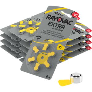 Rayovac Extra Size 10   Yellow   Hearing Aid Batteries   60 Pack