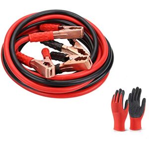 Trintion 4M Jump Leads 1000AMP Booster Cables Heavy Duty Battery Jump Leads Long Booster Cables Battery Starter with Colour Coded Clamp Gloves and Carry Bag for Petrol Diesel Car Van Truck