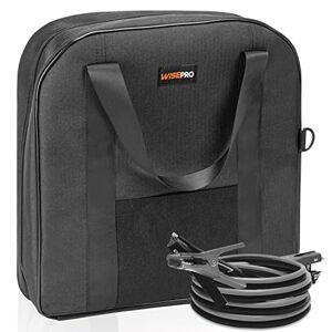 WISEPRO 15 Inch Jumper Cable Storage Bag, Car Battery Jump Leads Storage Bags, Car Accessories Bag, Cable Tool Bags, for Battery Cables, EV Charging Cables, Extension Cords and Hoses (Black)