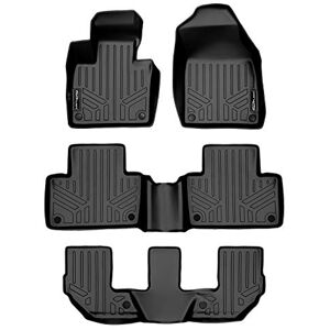 MAX LINER A0223/B0223/C0223 Custom Fit Floor Mats 3 Row Liner Set Black for 2016-2019 Volvo XC90 - No Plug-in Hybrid Models