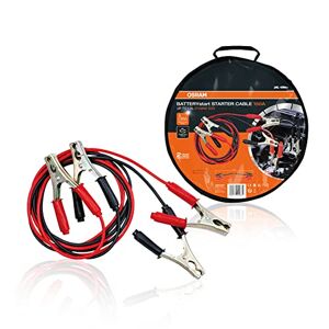 OSRAM Starter Cable 150 A, Jump Leads for Petrol Engines, 6/12, OSC060, Jumper Cable for ≤1.6 L Engines, Copper-Coated Aluminium, 2.5 m