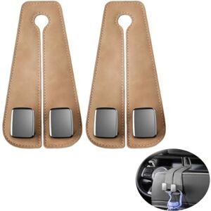 HNZZT Car Seat Back Double Hook for BMW Z1 E30 / Z3 Z3M Coupé/Roadster E36/8 E36/8S E36/7S Z3, Foldable Hidden Car Seat Headrest Hook Universal Car Back Seat Headrest Hanger,Beige