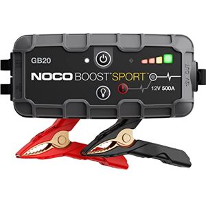 NOCO Boost Sport GB20 500A UltraSafe Car Jump Starter, Jump Starter Power Pack, 12V Battery Booster, Portable Powerbank Charger, and Jump Leads for up to 4.0-Liter Petrol Engines