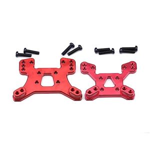 Generic Metal Front Rear Shock Absorber Tower Board RC Spare Parts for WLtoys 144001 144002 144010 RC Car (Red)