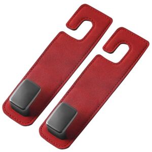 HNZZT Auto Hooks for BMW Serie 5 Series 5er Touring F11 E61 E39 Touring E39/5 E34 Touring E34/5 Wagon Estate, Foldable Hidden Car Seat Headrest Hook Universal Car Back Seat Headrest Hanger,Red