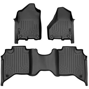 A0450/b0450 MAXLINER Custom Floor Mats 2 Row Liner Set Black for 2019-2021 Ram 2500/3500 Crew Cab with 1st Row Bucket or Bench Seats