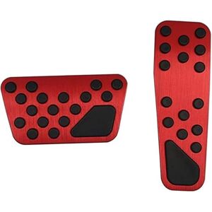 SBFGH Car Pedals Covers for Challenger Charger Ram Chrysler 300 300C, Non-slip Restfoot Pedal Car Brake Pedal, Clutch Brake Pedal Cover Accessories,C Red