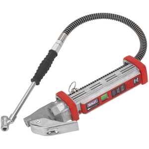 Sealey SA396 Tyre Inflator with 2.75mtr Hose &amp; Clip-On Connector