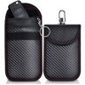 SamTek Faraday Pouch for Car Keys, 2 Pack RFID Car Key Signal Blocking Pouches with Hoo