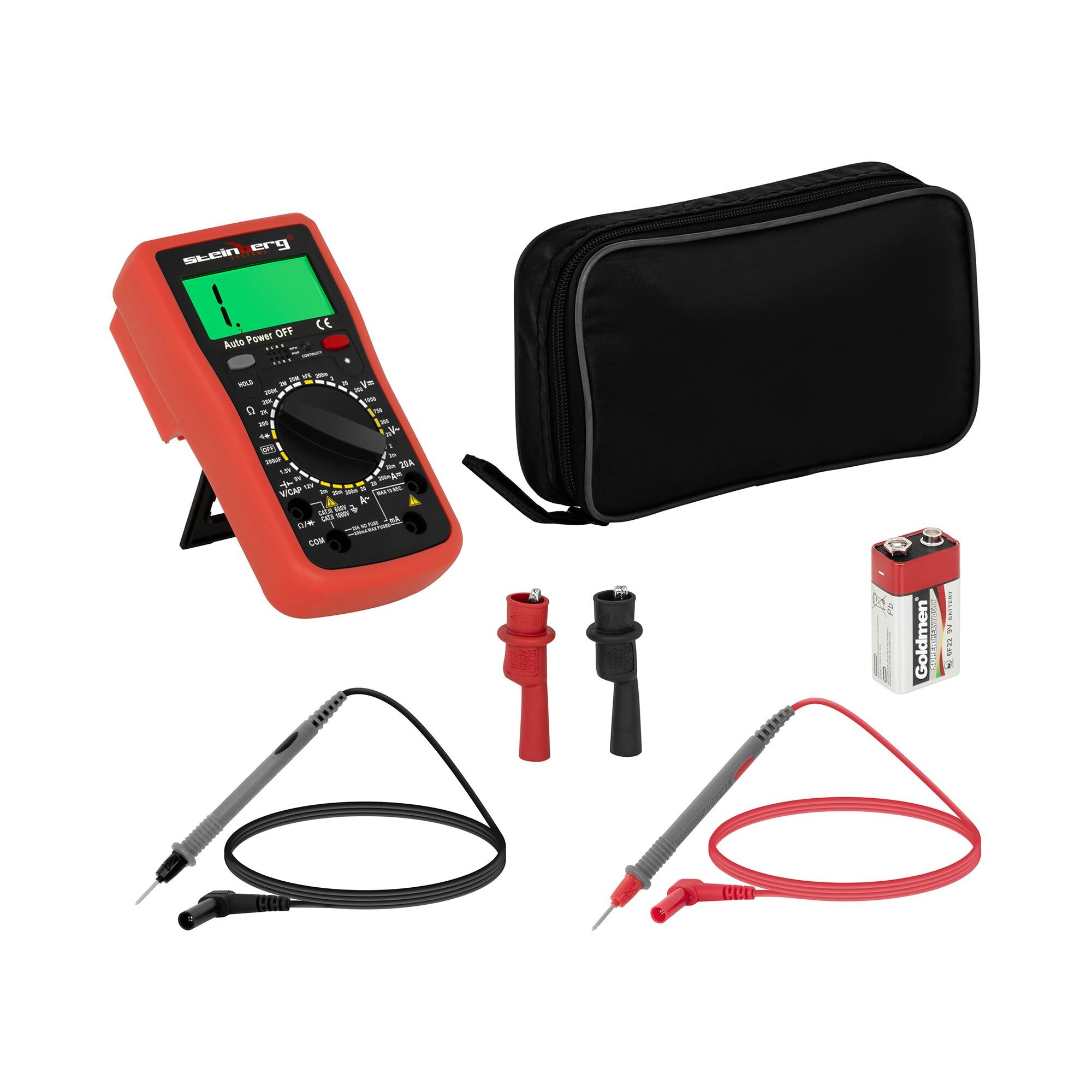 Steinberg Systems Digital Multimeter - 2,000 counts - hFE transistor test SBS-DMB-1000